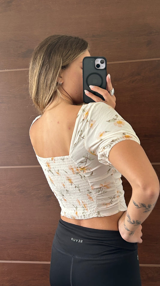 Blusa flores amarillas