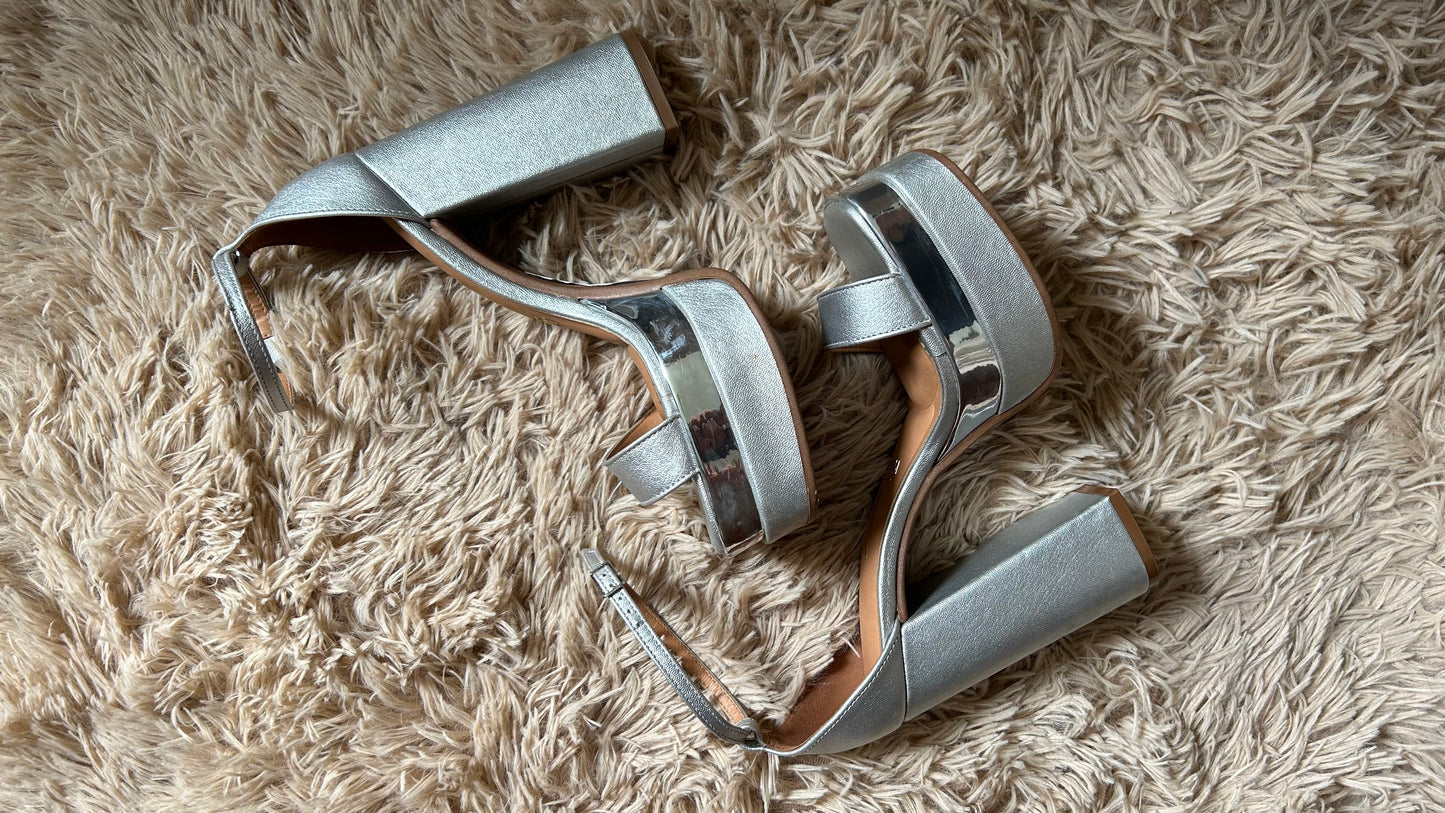 Sandalias plateadas VIZZANO