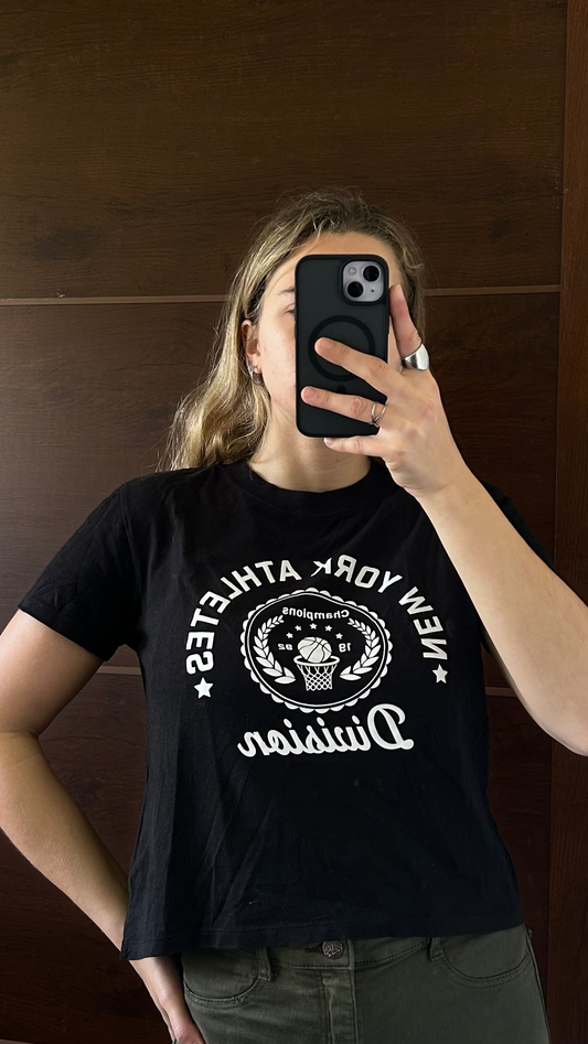 Remera H&M "New York athletes" negra