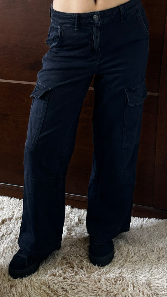 Pantalon American Eagle cargo negro