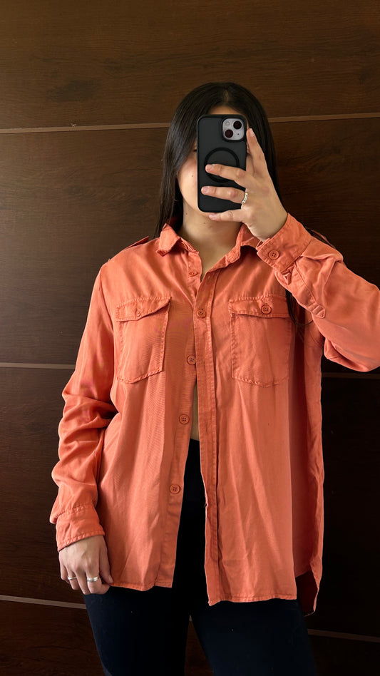 Camisa naranja salmon INDIAN